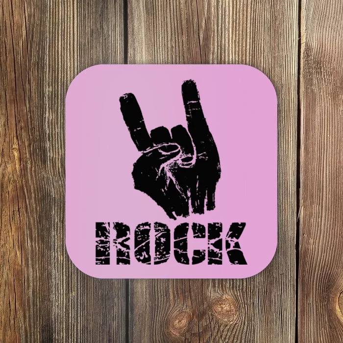 Rock Star Hand Horns Music Lover Coaster