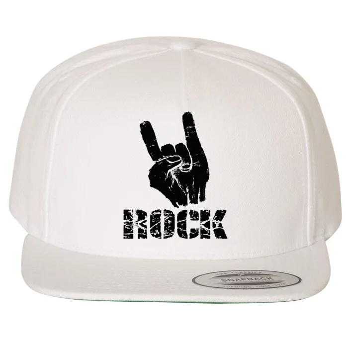 Rock Star Hand Horns Music Lover Wool Snapback Cap