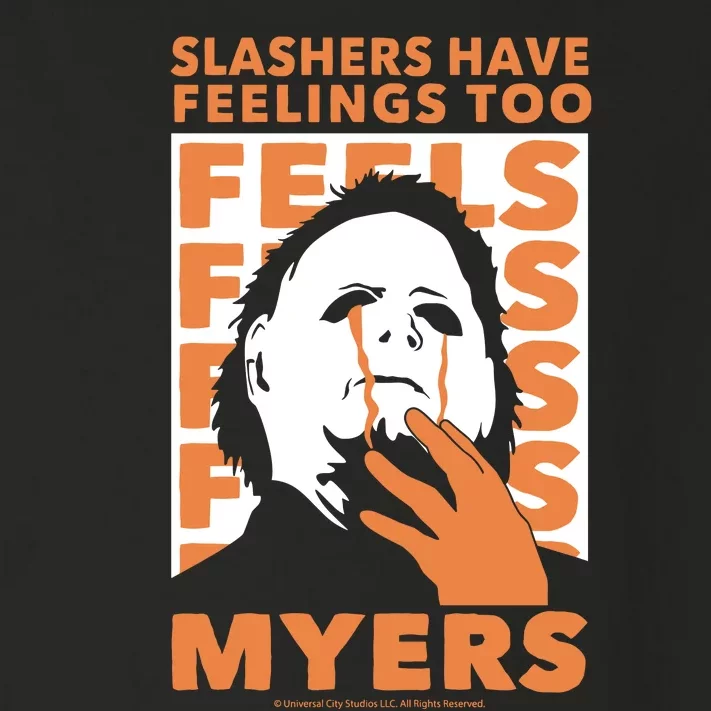 Riot Society Halloween M.I.C.H.A.E.L Myers Slashers Have Feelings Too Toddler Long Sleeve Shirt