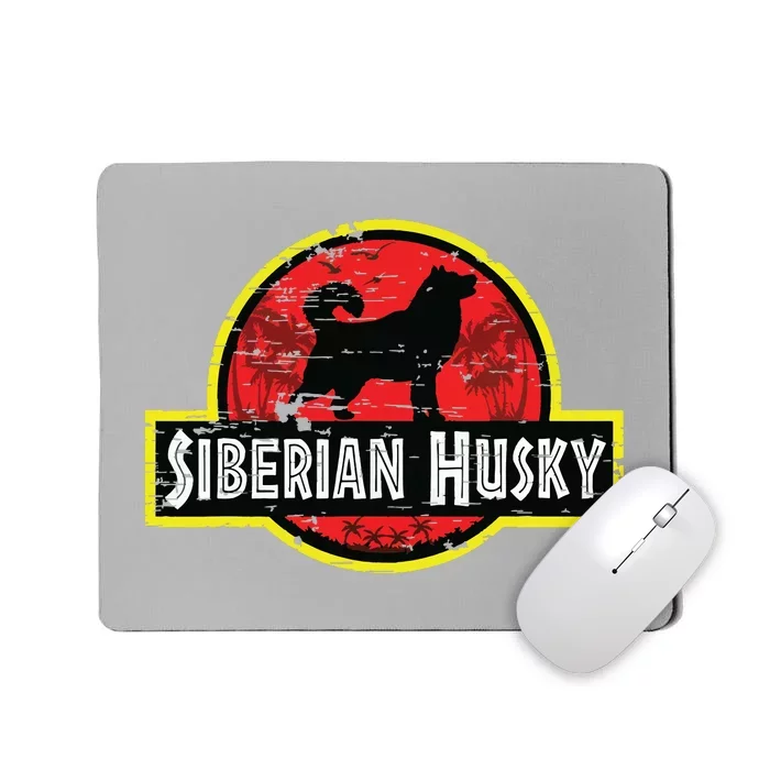 Retro Siberian Husky Dad Vintage Dog Father Pet Dog Papa Mousepad