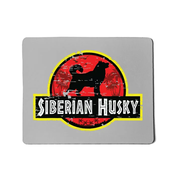 Retro Siberian Husky Dad Vintage Dog Father Pet Dog Papa Mousepad