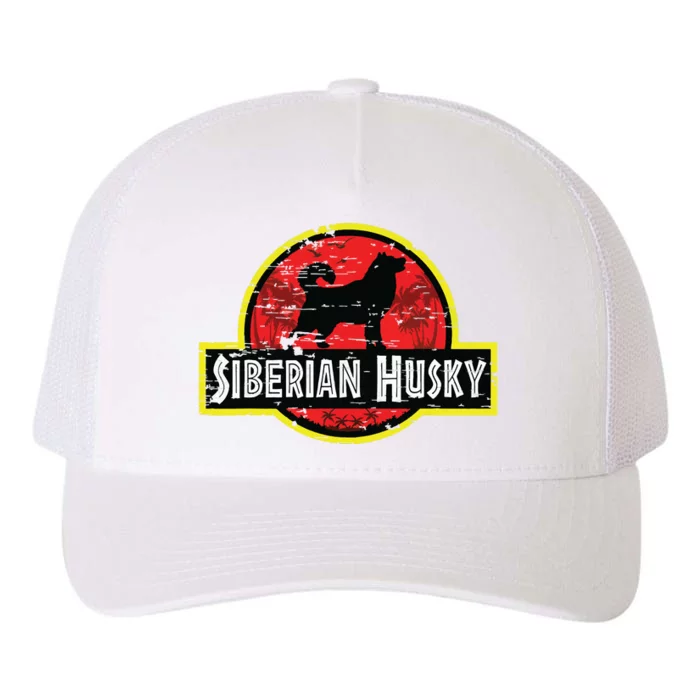 Retro Siberian Husky Dad Vintage Dog Father Pet Dog Papa Yupoong Adult 5-Panel Trucker Hat