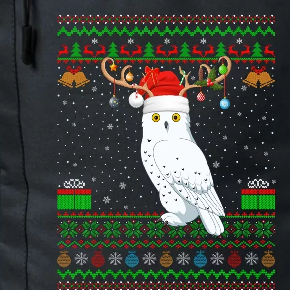 Reindeer Santa Hat Matching Ugly Snowy Owl Bird Christmas Funny Gift Daily Commute Backpack