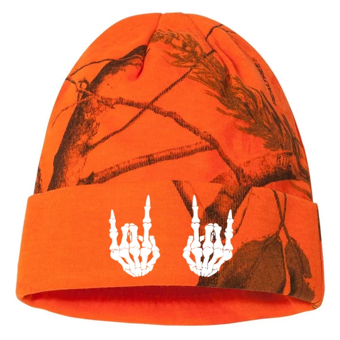 Rocker Skeleton Hands Halloween Gift Kati - 12in Camo Beanie