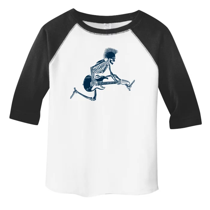 Rocker Skeleton Halloween Funny Skeleton Hand Rock Gift Toddler Fine Jersey T-Shirt