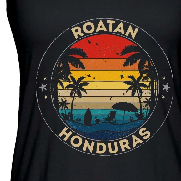 Roatan Souvenir Honduras Reminder Ladies Essential Flowy Tank