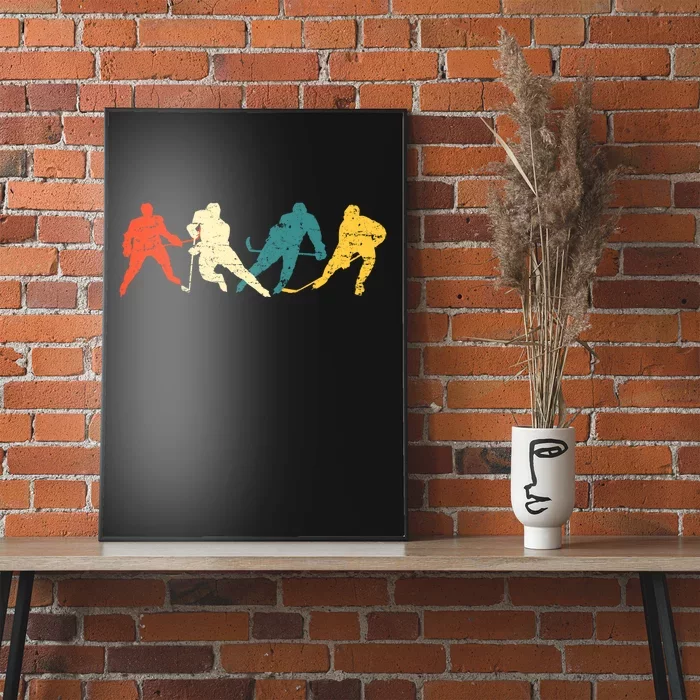 Retro Style Hockey Players Poster