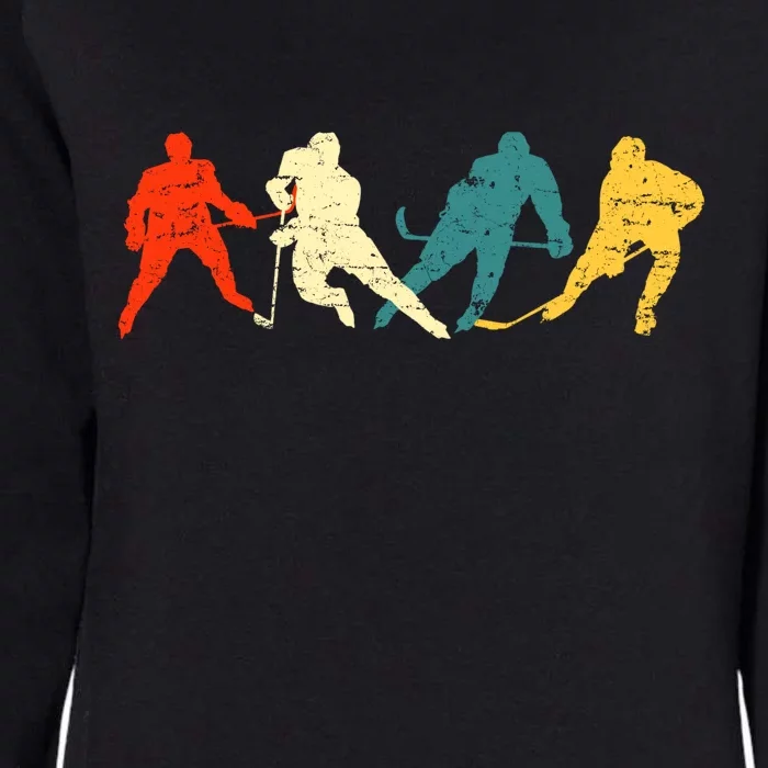 Retro Style Hockey Players Womens California Wash Sweatshirt