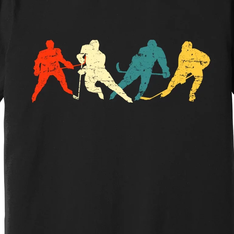 Retro Style Hockey Players Premium T-Shirt