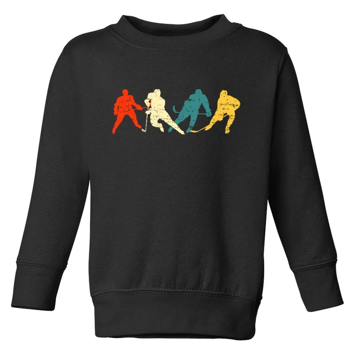 Retro Style Hockey Players Toddler Sweatshirt