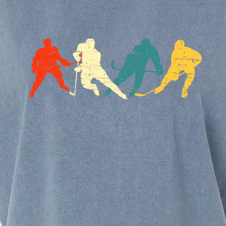 Retro Style Hockey Players Garment-Dyed Women's Muscle Tee