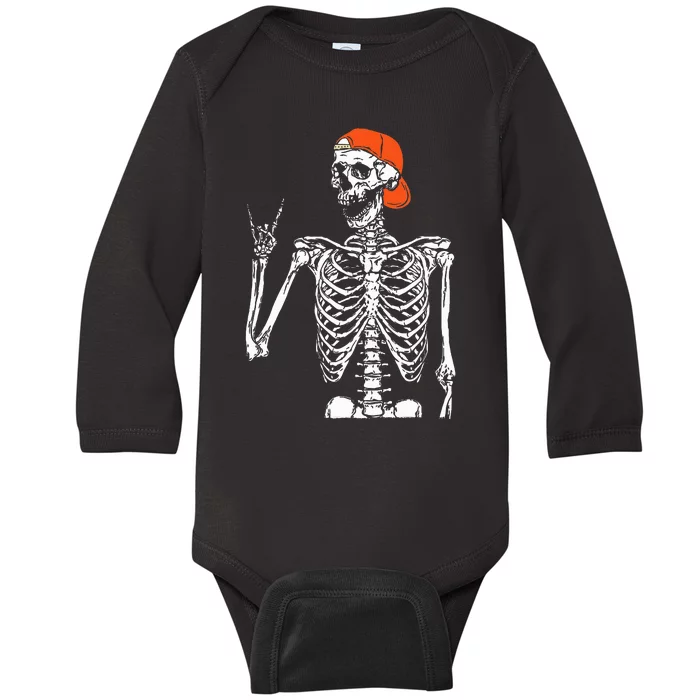 Rocker Skeleton Hand Rock On Costume Baby Long Sleeve Bodysuit