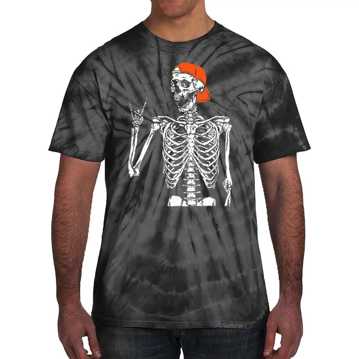 Rocker Skeleton Hand Rock On Costume Tie-Dye T-Shirt