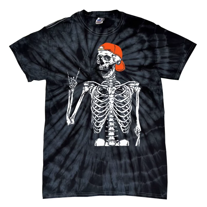 Rocker Skeleton Hand Rock On Costume Tie-Dye T-Shirt