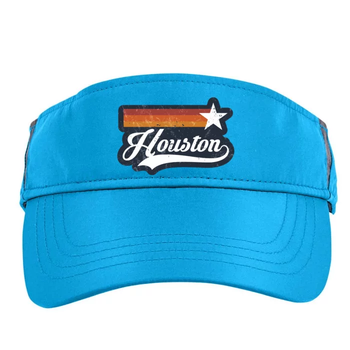 Retro Sunset Houston Texas HTown Houston Adult Drive Performance Visor