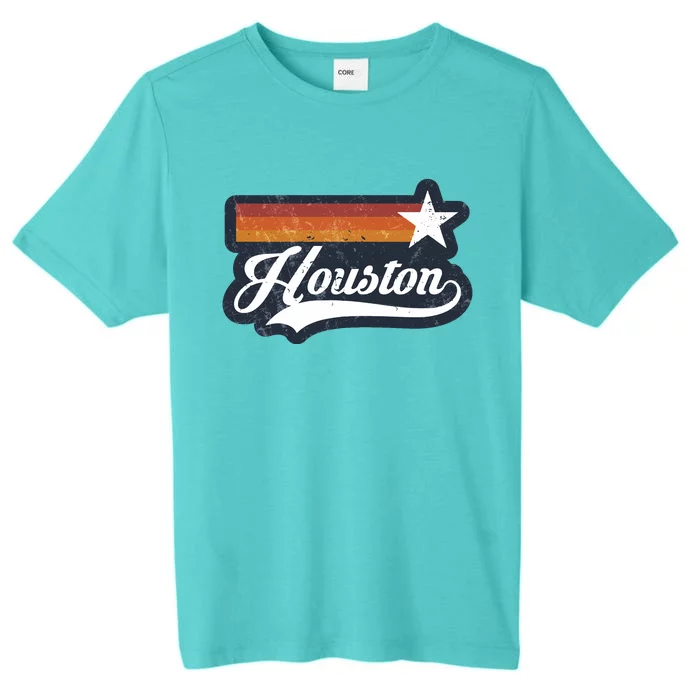 Retro Sunset Houston Texas HTown Houston ChromaSoft Performance T-Shirt