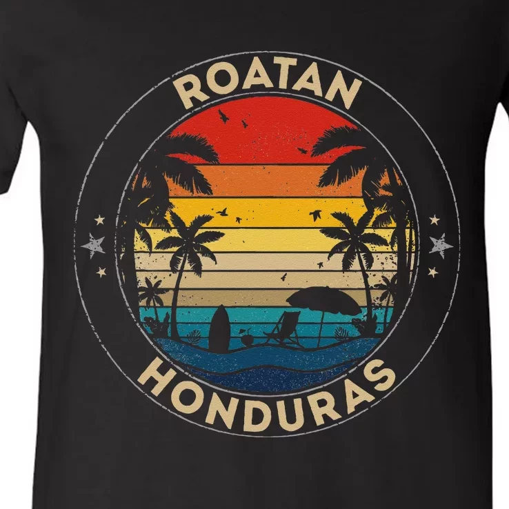 Roatan Souvenir Honduras Reminder V-Neck T-Shirt