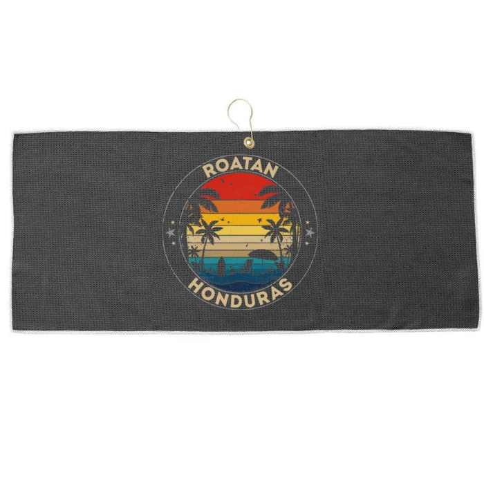 Roatan Souvenir Honduras Reminder Large Microfiber Waffle Golf Towel