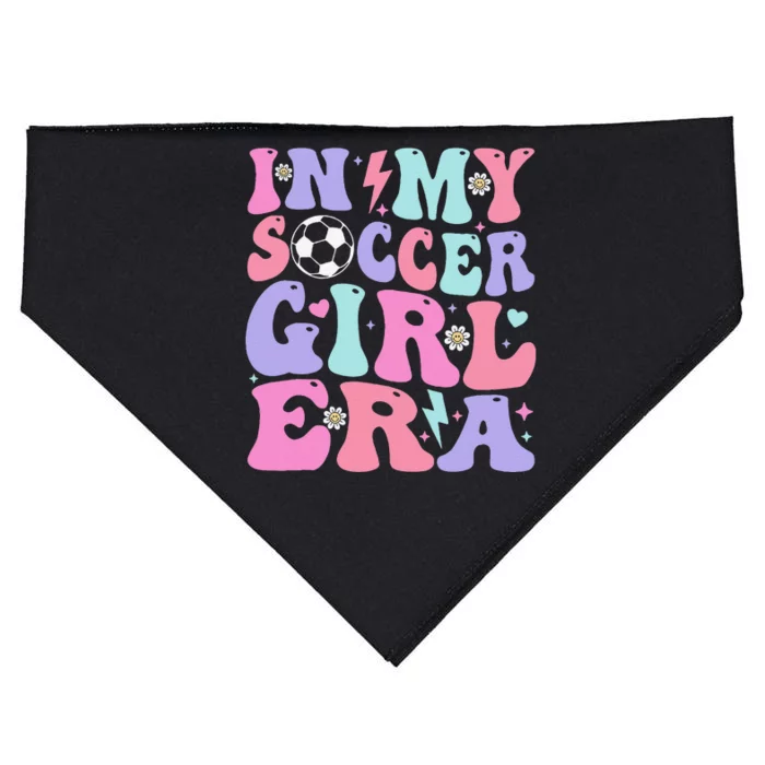 Retro Soccer In My Soccer Girl Era Gift USA-Made Doggie Bandana