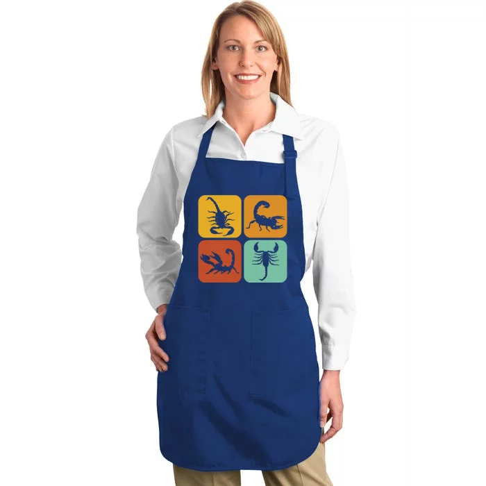 Retro Scorpions I Scorpion Art I Scorpion Meaningful Gift Full-Length Apron With Pocket