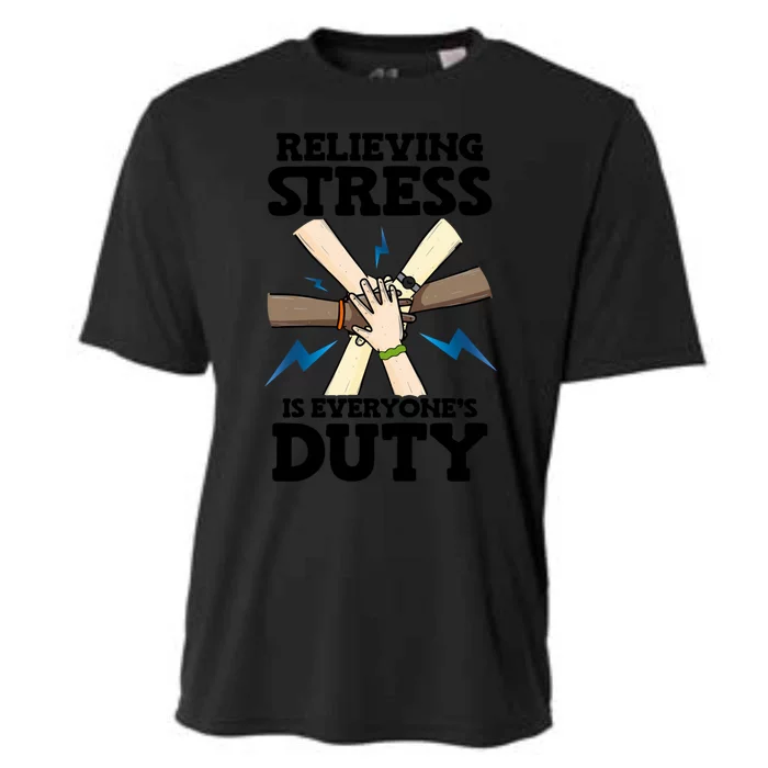 Relieving Stress Is Everyones Duty Awareness Month Gift Cooling Performance Crew T-Shirt