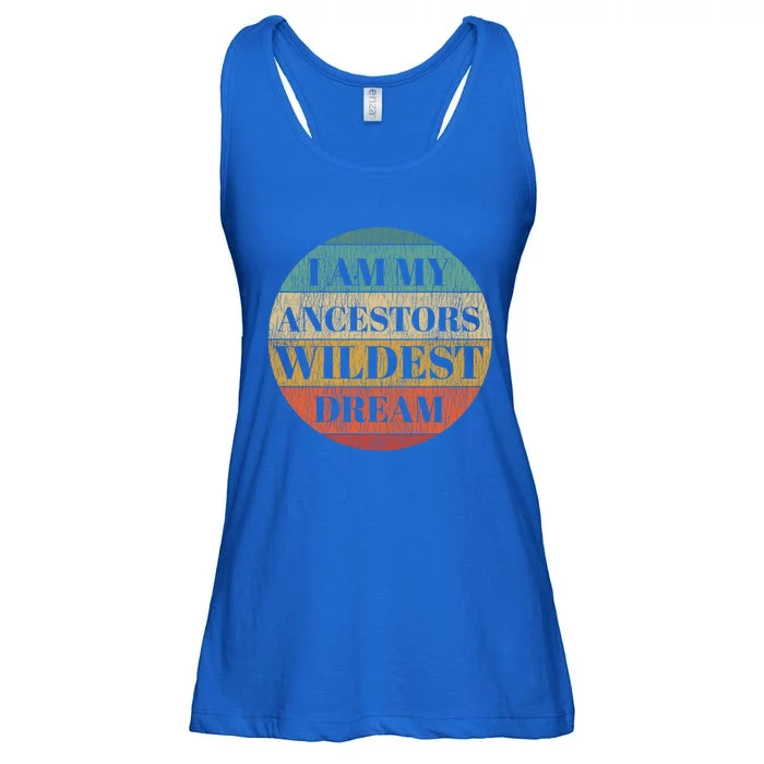 Retro Sunset I Am My Ancestros Wildest Dream Pride African Gift Ladies Essential Flowy Tank