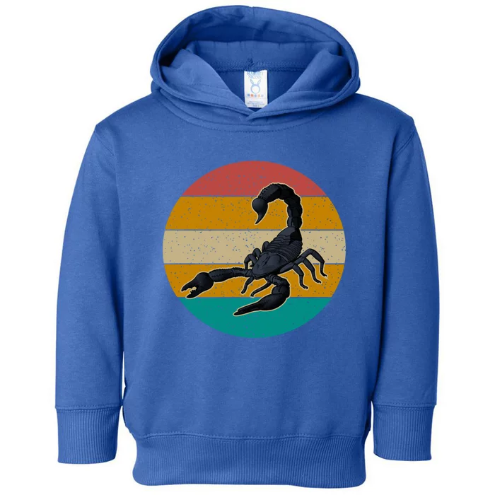 Retro Scorpion I Fun Spiders Insects Terrarium Scorpion Great Gift Toddler Hoodie