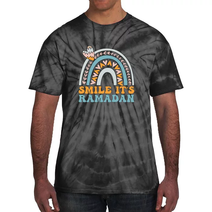 Rainbow Smile Its Ramadan For Muslim Gift Ramadan Mubarak Tie-Dye T-Shirt