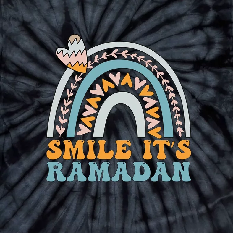 Rainbow Smile Its Ramadan For Muslim Gift Ramadan Mubarak Tie-Dye T-Shirt