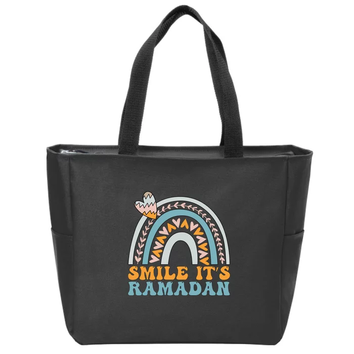 Rainbow Smile Its Ramadan For Muslim Gift Ramadan Mubarak Zip Tote Bag