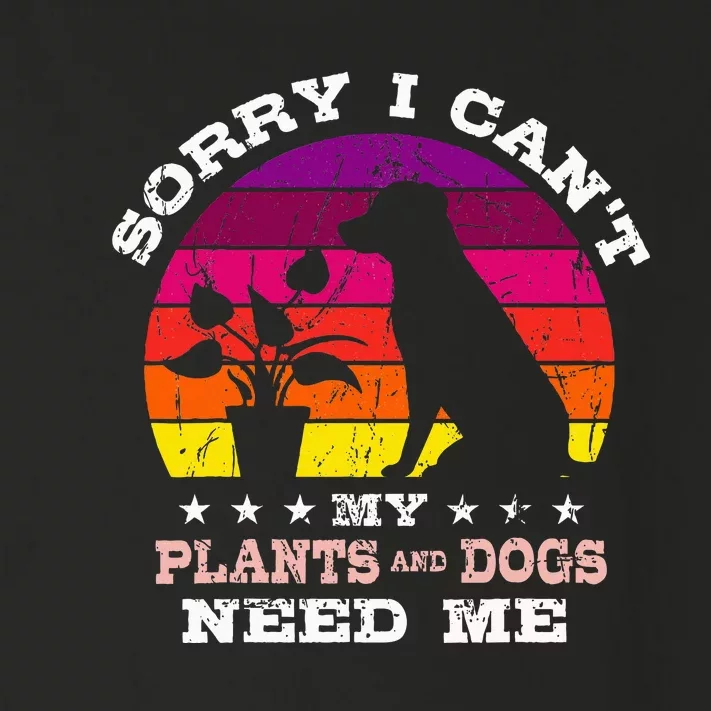 Retro Sorry I CanT My Plants And Dogs Need Me Gardener Toddler Long Sleeve Shirt