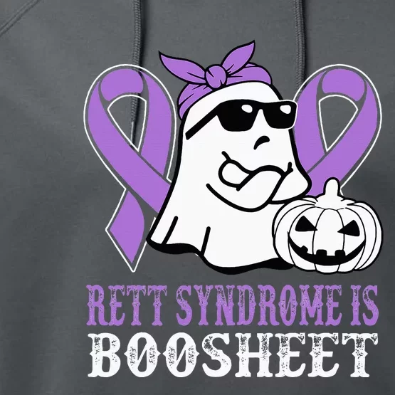 Rett Syndrome Is Boo Sheet Rett Syndrome Warrior Halloween Performance Fleece Hoodie