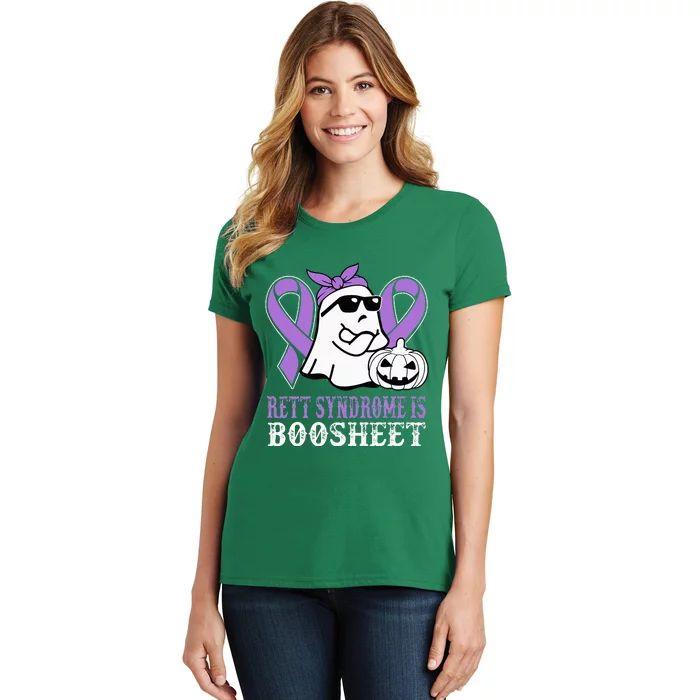 Rett Syndrome Is Boo Sheet Rett Syndrome Warrior Halloween Women's T-Shirt