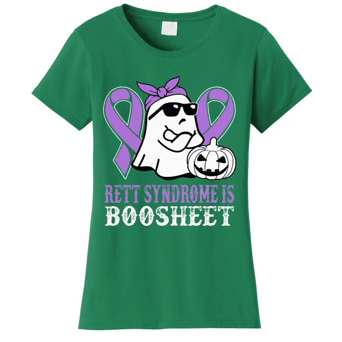 Rett Syndrome Is Boo Sheet Rett Syndrome Warrior Halloween Women's T-Shirt