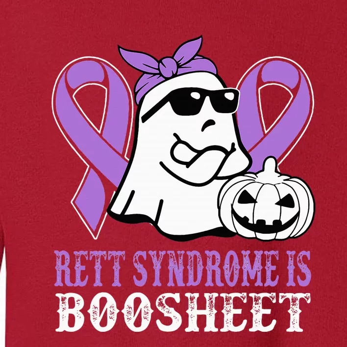 Rett Syndrome Is Boo Sheet Rett Syndrome Warrior Halloween Toddler Sweatshirt