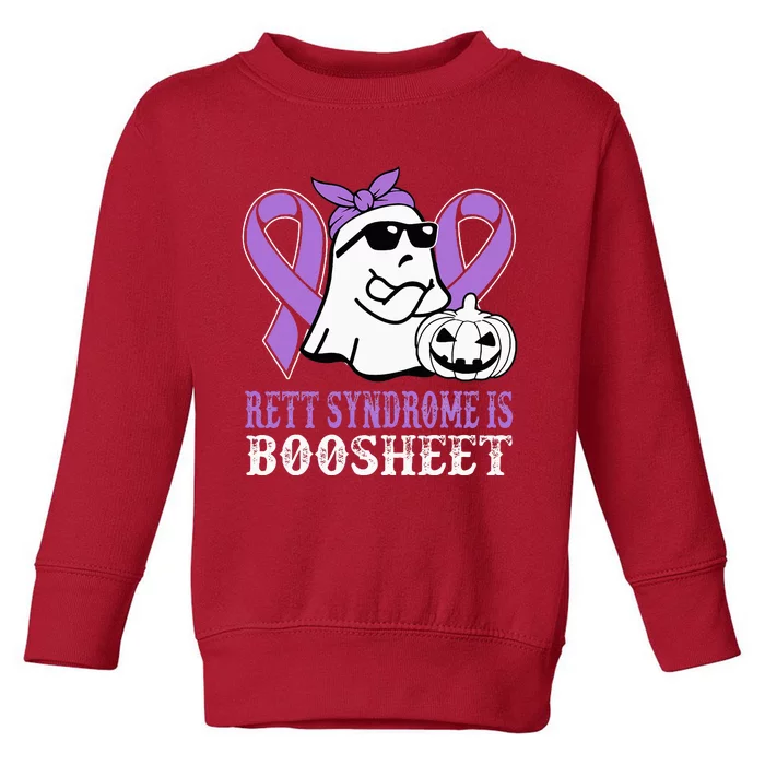 Rett Syndrome Is Boo Sheet Rett Syndrome Warrior Halloween Toddler Sweatshirt