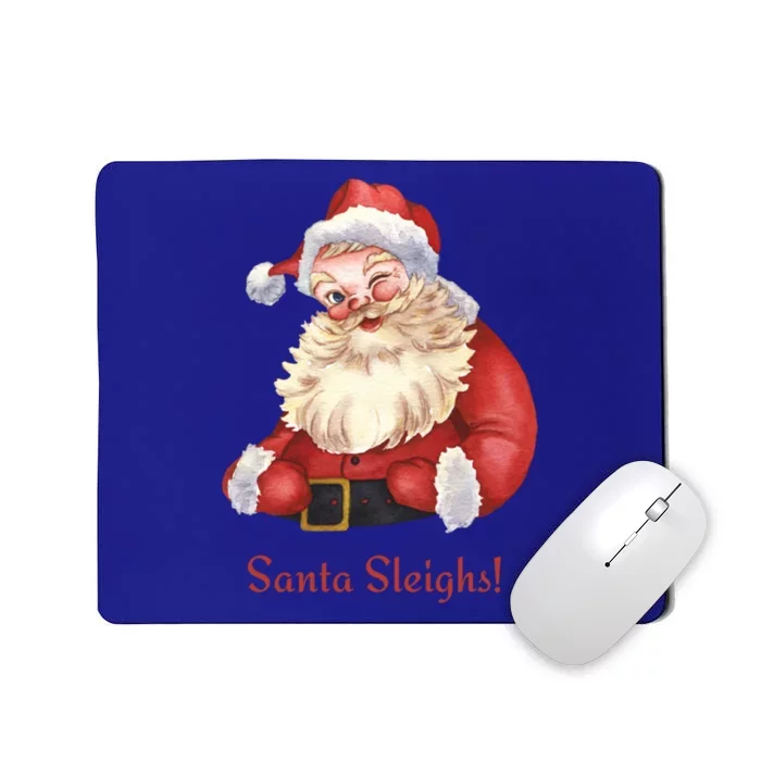 Retro Santa In Vintage Sleigh All Day Christmas Meaningful Gift Mousepad