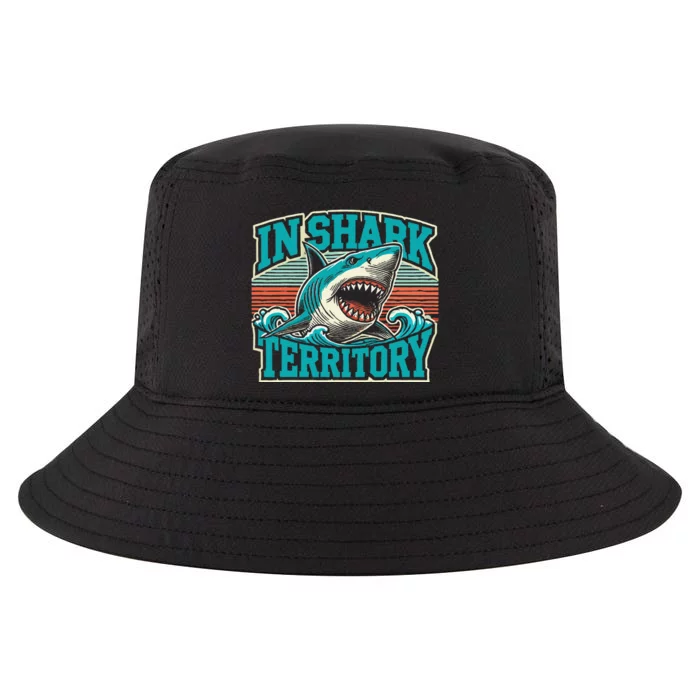 Retro Shark In Shark Territory Cool Comfort Performance Bucket Hat