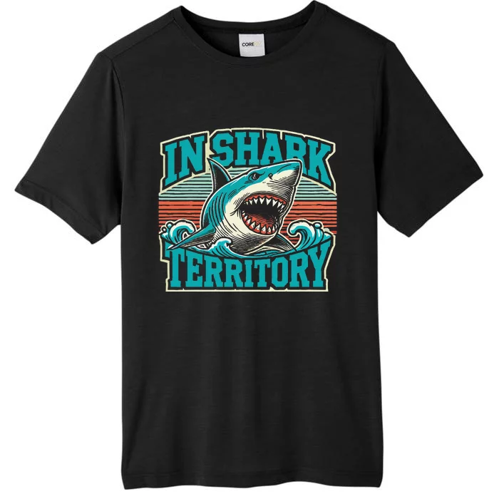 Retro Shark In Shark Territory ChromaSoft Performance T-Shirt