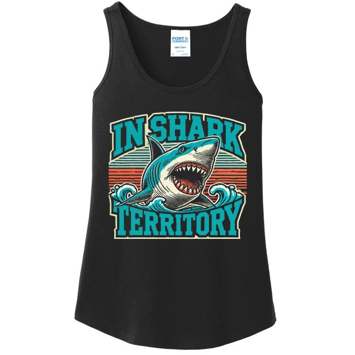 Retro Shark In Shark Territory Ladies Essential Tank