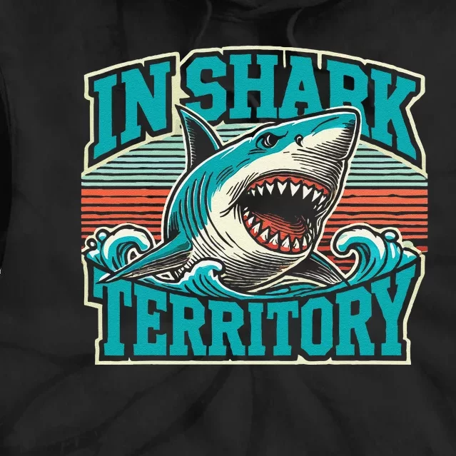 Retro Shark In Shark Territory Tie Dye Hoodie