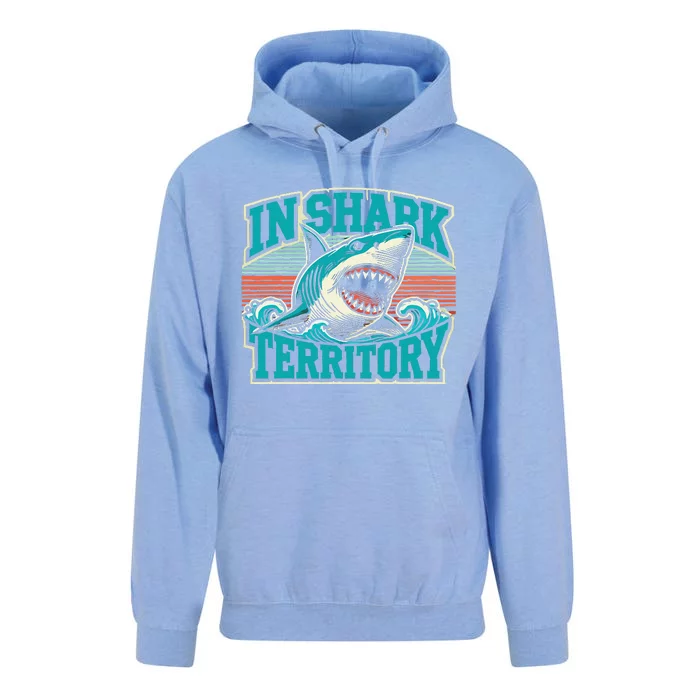 Retro Shark In Shark Territory Unisex Surf Hoodie