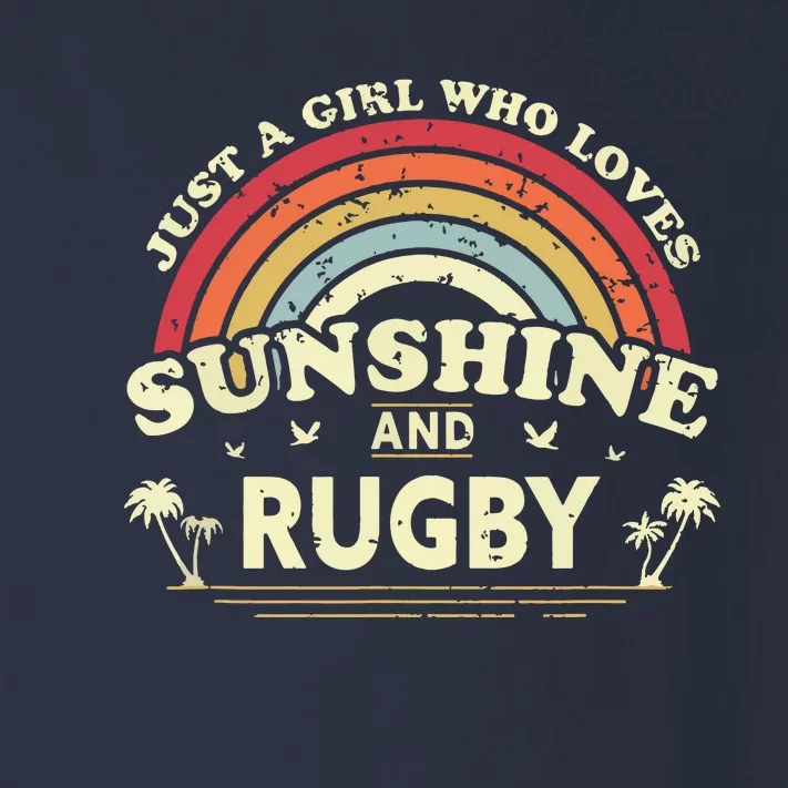 Rugby Shirts Just A Girl Who Loves Sunshine And Rugby Toddler Long Sleeve Shirt