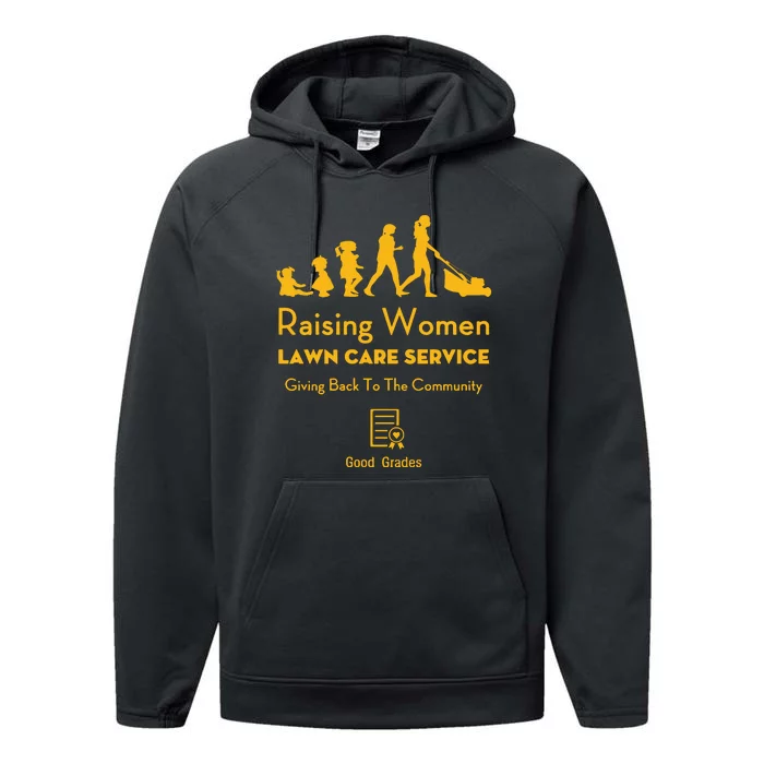 Rodney Smith Jr Raising Women Lawn Care Service Performance Fleece Hoodie