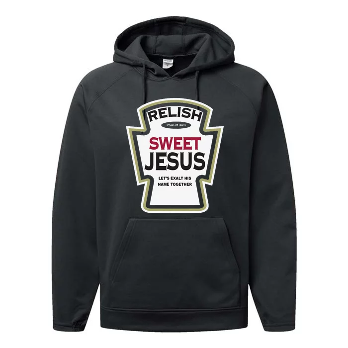 Relish Sweet Jesus Funny Christian Parody Performance Fleece Hoodie