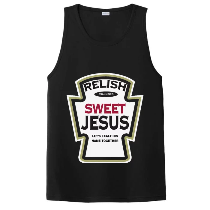 Relish Sweet Jesus Funny Christian Parody Performance Tank