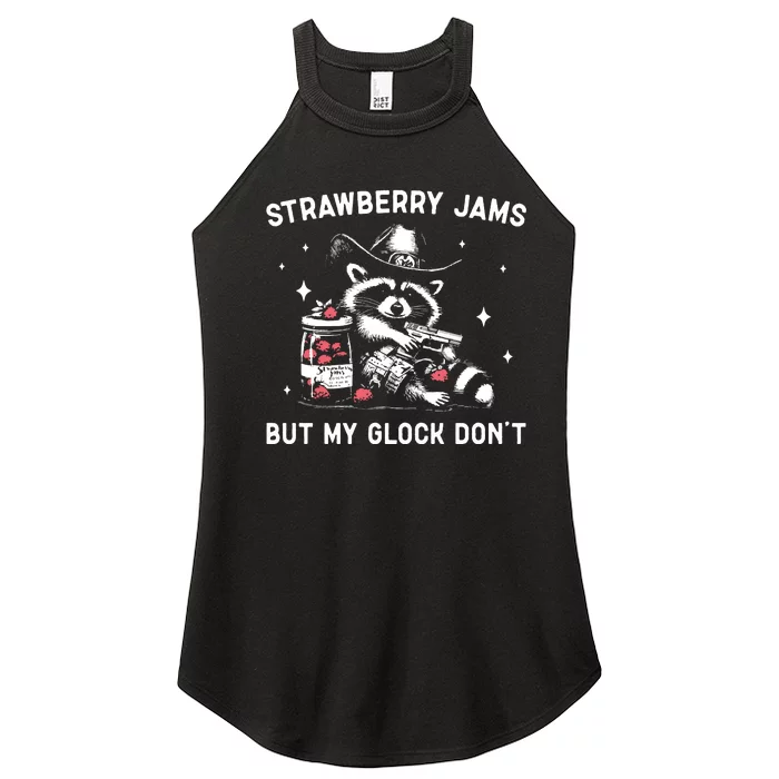 Raccoon Strawberry Jams But My Dont Funny Raccoon Women’s Perfect Tri Rocker Tank