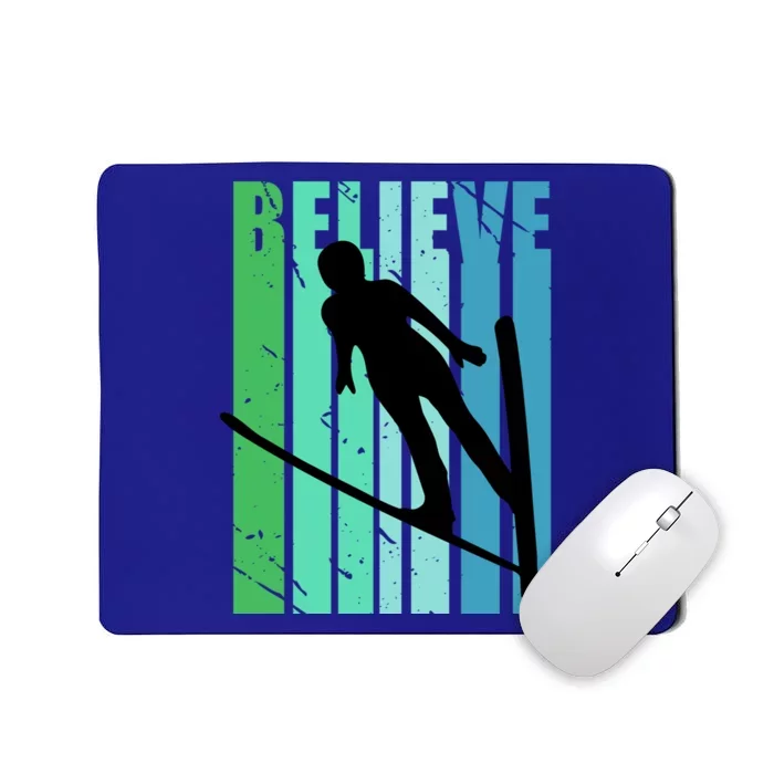 Retro Slalom Jump Jumping Ski Downhill Female Cute Gift Mousepad