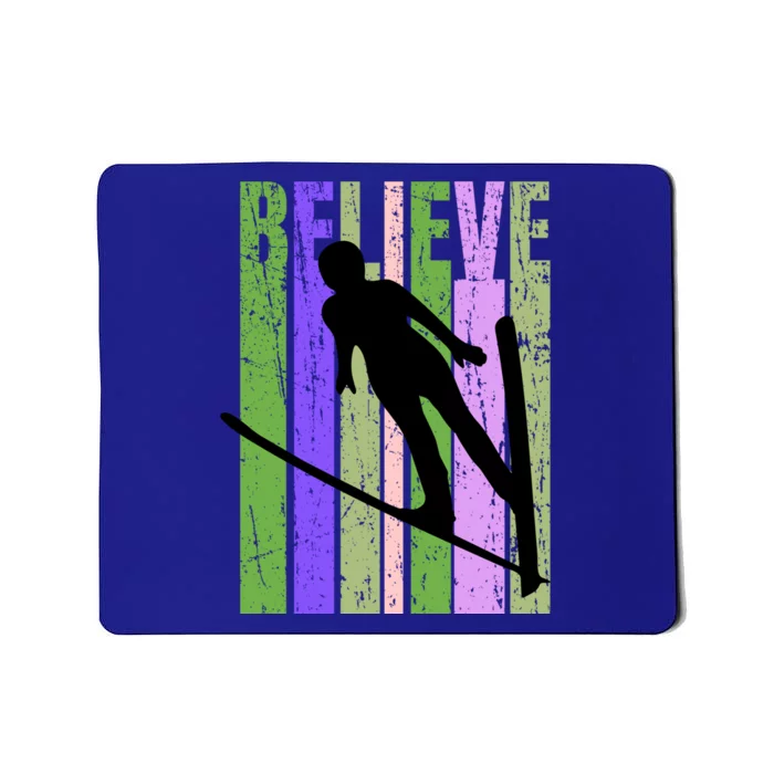 Retro Slalom Jump Jumping Ski Downhill Female Meaningful Gift Mousepad