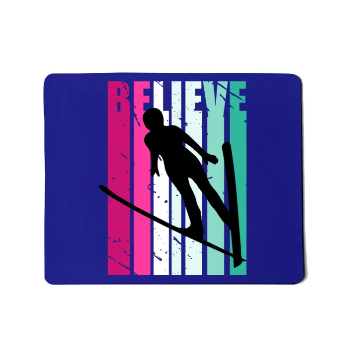 Retro Slalom Jump Jumping Ski Downhill Female Great Gift Mousepad